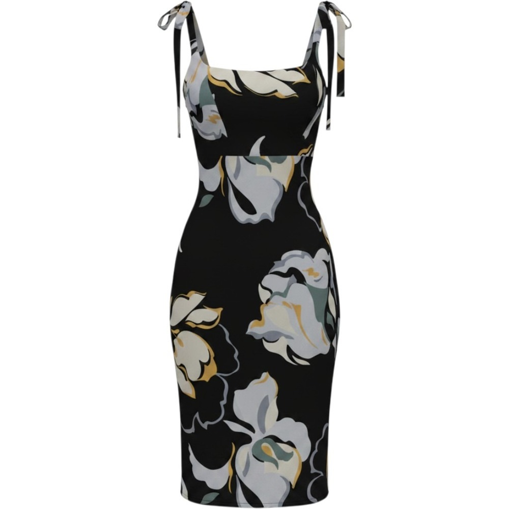 Reformation Dark Green Besse Floral Tie Shoulder Smocked Midi Dress Size 0 Boho